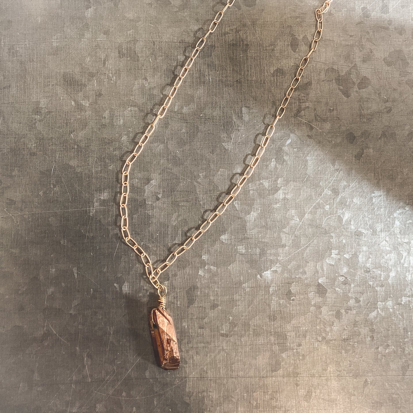 Copper Gold Necklace