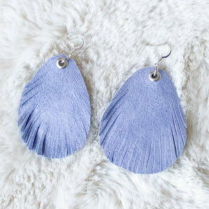 Leather Feather - Periwinkle