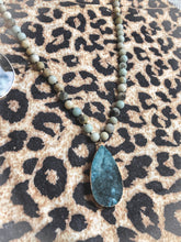 Load image into Gallery viewer, Matte Natural Stone Long Necklace