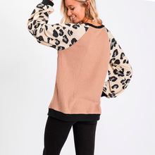Load image into Gallery viewer, Leopard Waffle Sweater