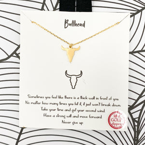 Bullhead Gold Necklace