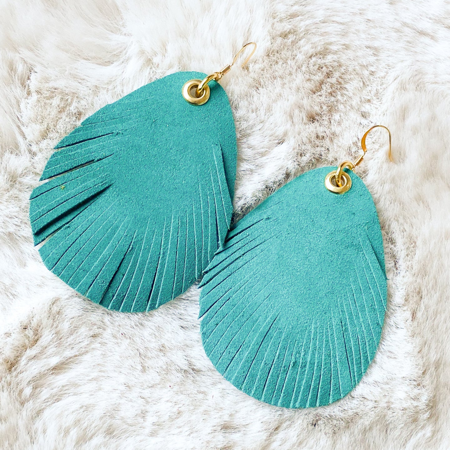 Leather Feather - Turquoise