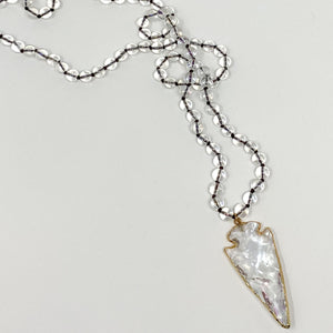 Glass Arrowhead Necklace