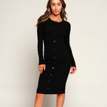 Load image into Gallery viewer, Button Up Midi Dress