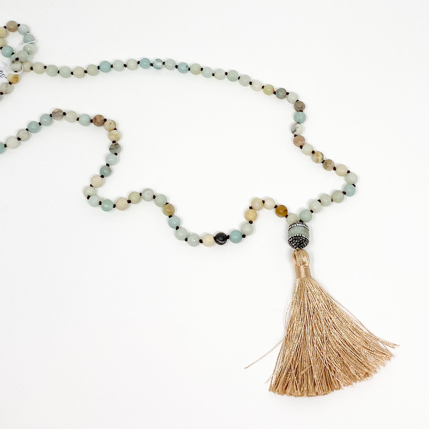 Matte Stone and Tassel Necklace