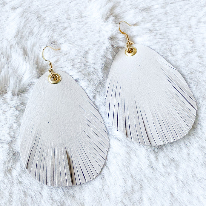 Leather Feather - Cream