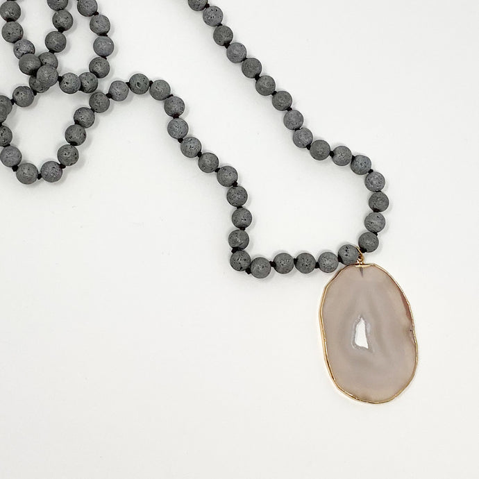 Geode Grey Necklace