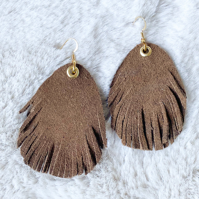 Leather Feather - Brown